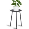 Balkongmöbler>50 cm Blomkrukshållare i flera nivåer, Metallväxtställ, för Hemmabalkong Inomhus Trädgård (Svart)