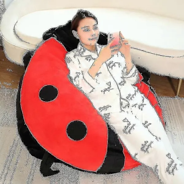 Sittsäckar>100 cm Bärbar Insekt Plyschleksaker Nyckelpiga Fylld Kudde Rolig Fest Cosplay Docka Fylld Mjuk Plysch Sovkudde Barnpresenter-Perfet 100cm
