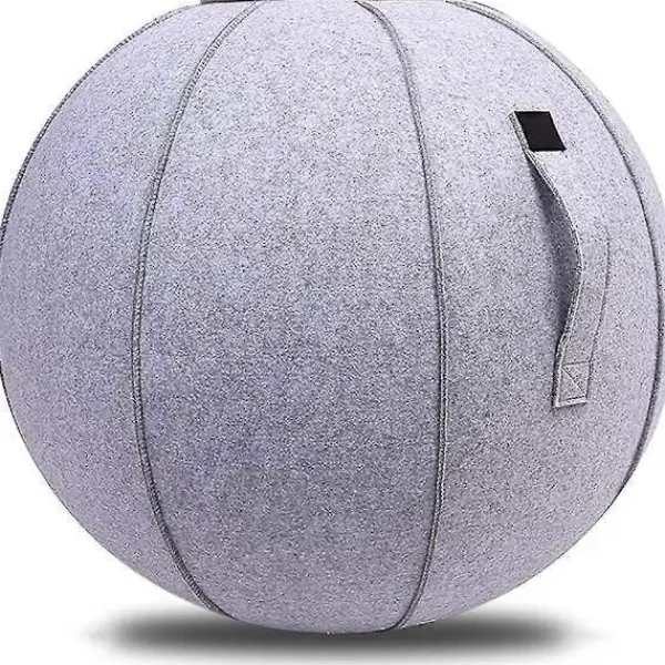 Sittpuffar>65 cm Sittboll för Kontor, Sovsal och Hem, Pilatesboll med Överdrag, Lättviktig, Självstående, Ergonomisk, Hållningsaktiverande Träning
