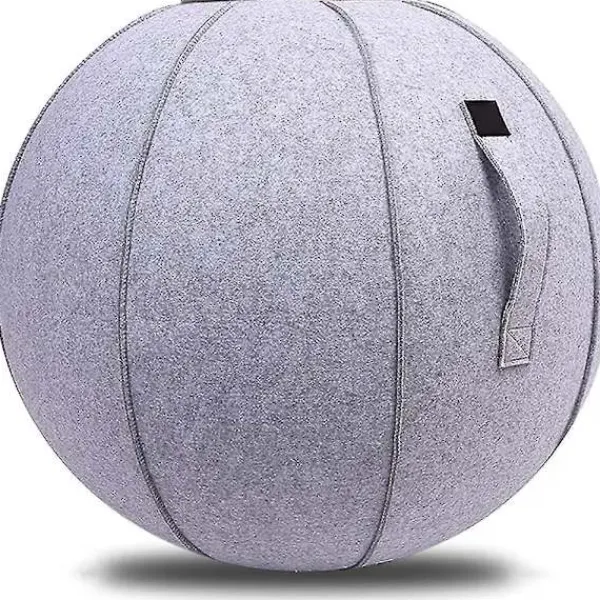 Kontorsmöbler>65 cm Sittboll för kontor, sovsal och hem, Pilates träningsboll med överdrag, lättviktig, självstående, ergonomisk, hållningsaktiverande träning