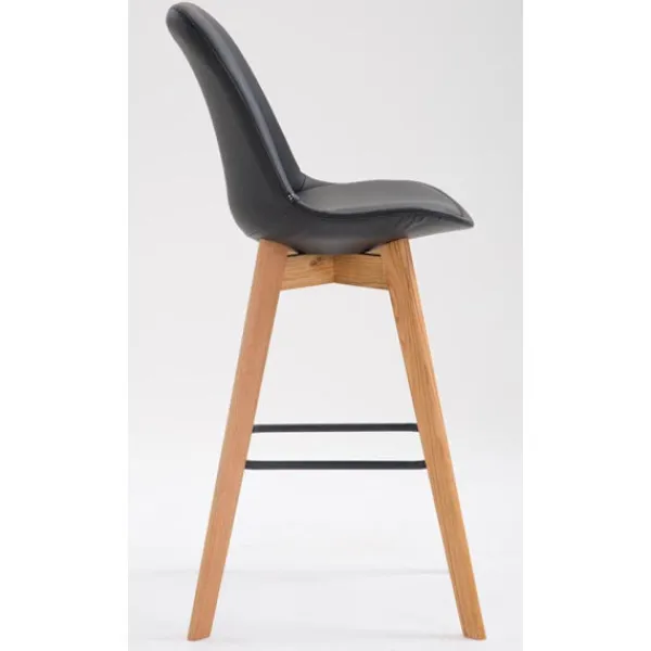 BellaFurn Stolar>2 -del barstol - Högpallar - Utmärkt sittplatskomfort | Färg: Svart | Klädfärg: Naturen