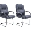 BellaFurn Kontorsmöbler>2 -del Set XXL -släbåtar - Konstgjord läderklädsel - Hög sittplatskomfort och hållbar design | Färg: Grå