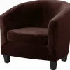 Fåtöljer>2 Delar Sammet Fåtöljöverdrag med Avtagbart Mjukt Stretch Sittdynöverdrag Fåtöljöverdrag Soffa Möbelskydd för Vardagsrum Cl