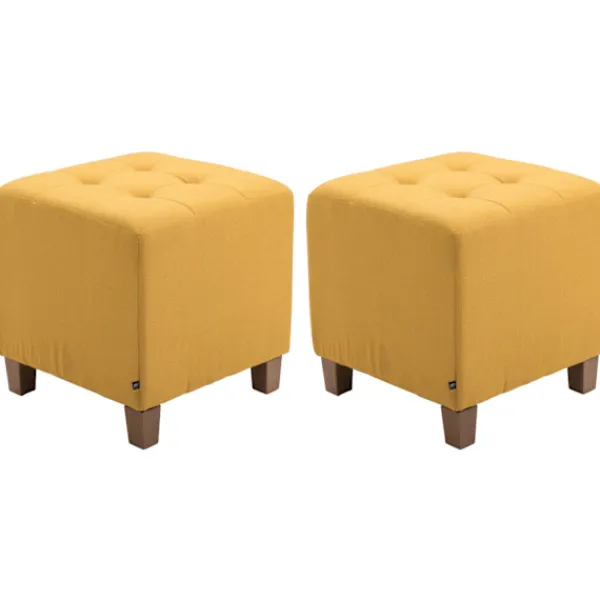BellaFurn Sittpuffar>2 -deluppsättning av moderna sittpallar - Poufs - Extra sittplats för gäster