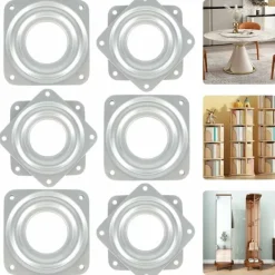 Balkongmöbler>360 graders skivspelare 6 stycken metall Lazy Susan skivspelare Lazy Susan TV skivspelare 4 fyrkantig skivspelare kullager svängplatta för kontorsmöbler,3 | Fyndiq