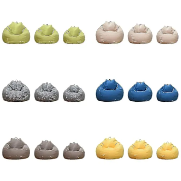 Sittsäckar>2024 Ny Extra Stor Säckstolsfåtölj Soffa Överdrag Inomhus Lat Sittpuff För Vuxna Barn Hotsale! Ny Yellow