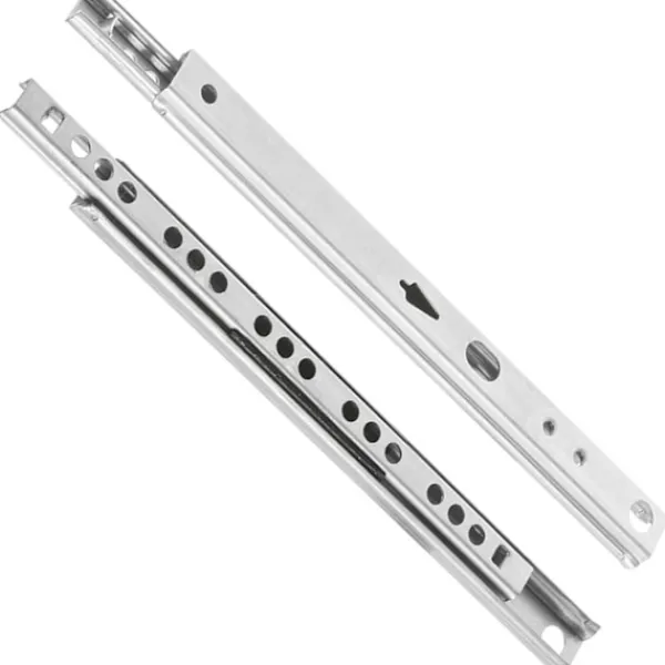 Skåp>1 Par Lådskenor - Lådskenor - Kökslådskenor - Lådskenor - Glidskena - Galvaniserat Stål Delvis Utdragbar Skena H:17mm/B:246mm-FQ-
