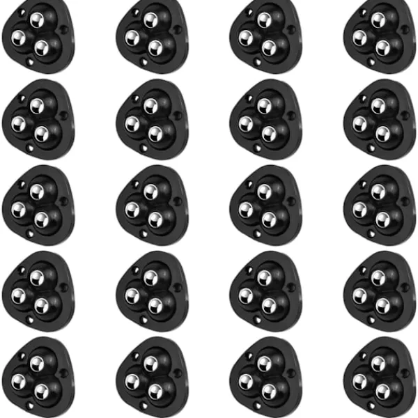 Småbord>20 Pieces Small Furniture Casters, Self Adhesive Swivel Wheels, Mini Transfer Wheels 360 Degree Furniture