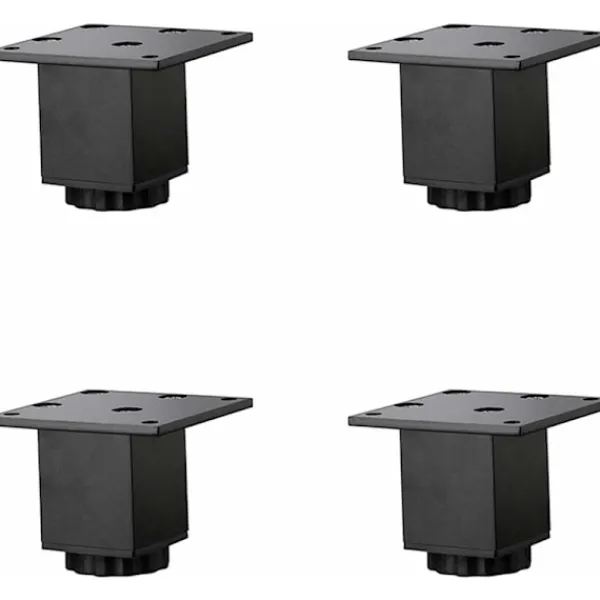 Småbord>4 st (5 cm/2 tum) Höjdjusterbara möbelben i aluminiumlegering, soffbordsben, ben för diskbänksskåp i badrum, 5-40 cm, mattsvart, med skruvar