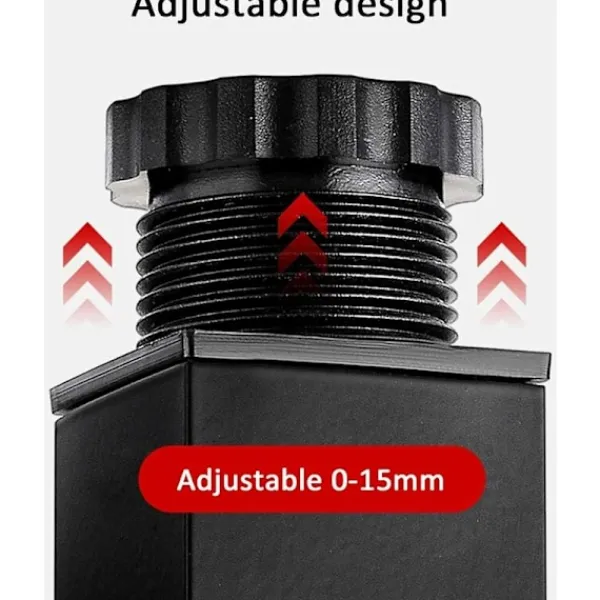 Småbord>4 st (5 cm/2 tum) Höjdjusterbara möbelben i aluminiumlegering, soffbordsben, ben för diskbänksskåp i badrum, 5-40 cm, mattsvart, med skruvar
