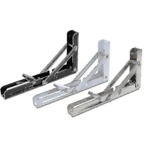 Balkongmöbler>2 st Fällbara Hyllkonsoler - Kraftiga Fällbara Triangelhyllkonsoler i Metall, DIY Väggmonterat Fällbart Bordsgångjärn, Utrymmesbesparande För Bänk Bord- | Fyndiq