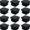 Stolar>40 st fyrkantiga plastpluggar 20 mm x 20 mm svarta fyrkantiga rörpluggar fyrkantiga rörinsatser plaständkåpor för möbelben skåphyllor stolsben
