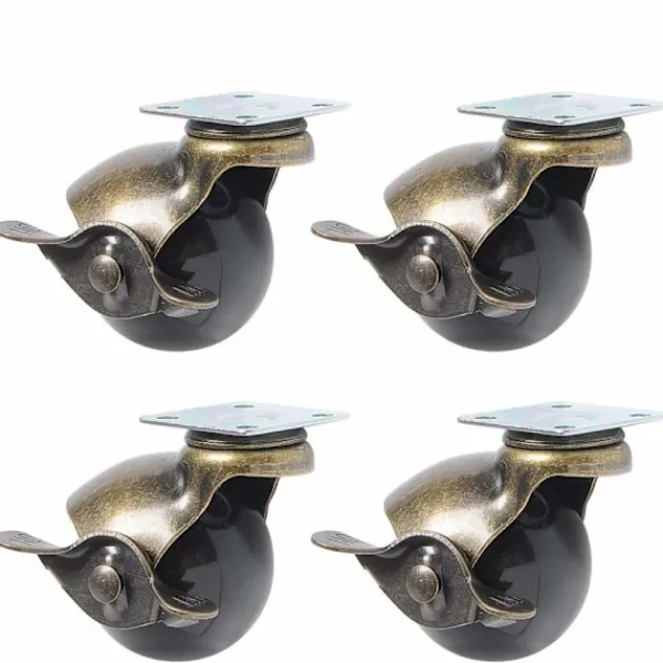 Stolar>4 st hjul för möbelben (1,5 tum (40 mm) - med broms)