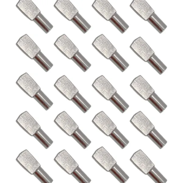 Hyllor>20 st Hyllbärare, Hyllstift Hyllstöd Nickelpläterade Metall Hyllfästen för Skåp Skrivbordstillbehör - 5mm*19mm
