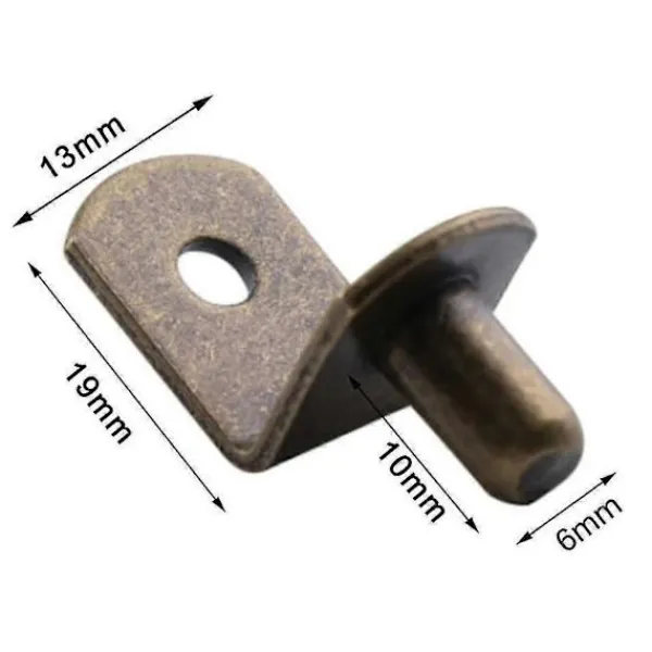 Hyllor>20 st Hyllfästen Stöd Dubbar Pinnar 6mm L-formade Skåp Garderob Möbel Hylla Väggmonteringsfäste Hållare_Speciella gåvor