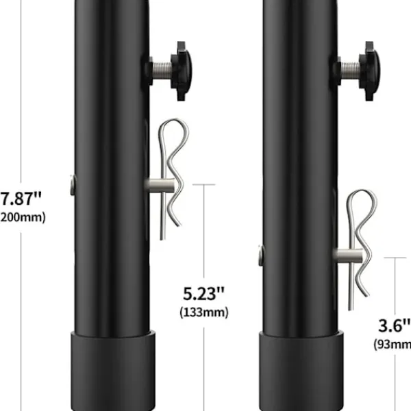 Matbord>4 st Justerbara Bordsbenshöjare 20 cm Svarta Bordsbensförlängningar