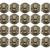 Kistor & Koffertar>20 st metallspänne lås hasp vintage låda dörr skal bröst järn set antika låda spärr för dekorativa träsmycken skåp (brons)