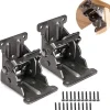Balkongmöbler>2 st självlåsande gångjärn, fällbara stödbenbeslag, hörnförstärkning för fällbara ben fällbar arbetsbänk, med 20 st skruvar KLB