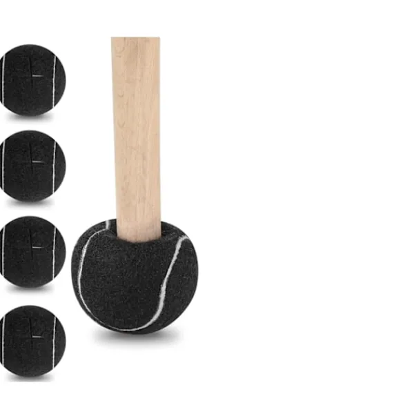 Stolar>4 st Tennisbollar Bulk för Möbelben Tennisboll Stolsbensskydd för Golvskydd Boll Skrivbordsbensskydd (Svart) blcak