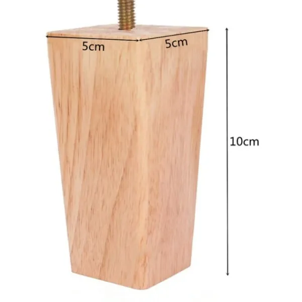 Småbord>4 st Trä Möbelben 10cm Sängskåpsben med Monteringsplatta