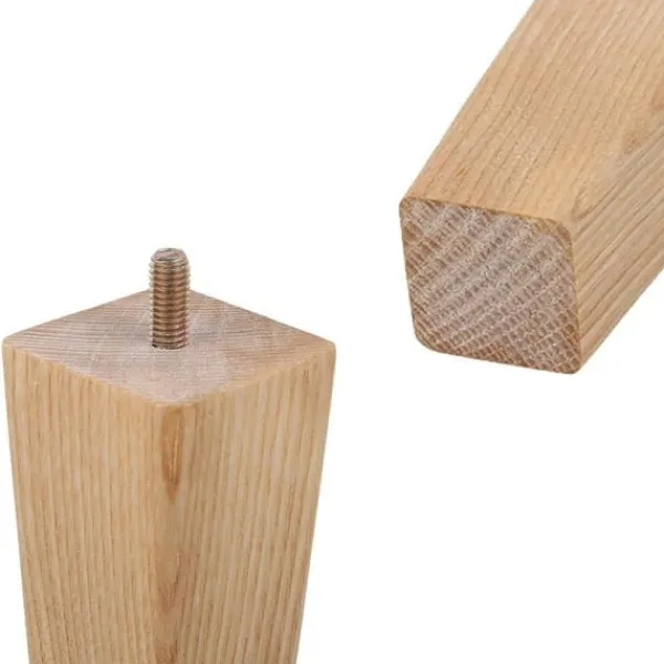 Småbord>4 st Trä Möbelben 10cm Sängskåpsben med Monteringsplatta