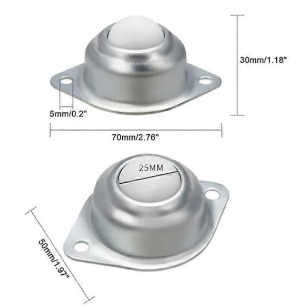 Balkongmöbler>8 st Transfer Ball Lager Universal Möbelhjul Nylonkulor Kullager för Transfer eller Transportanordning 25mm boll 25mm ball