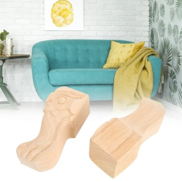 Småbord>2 st Träsnidade bordsben för soffa tebord TV-skåp hemmöbler