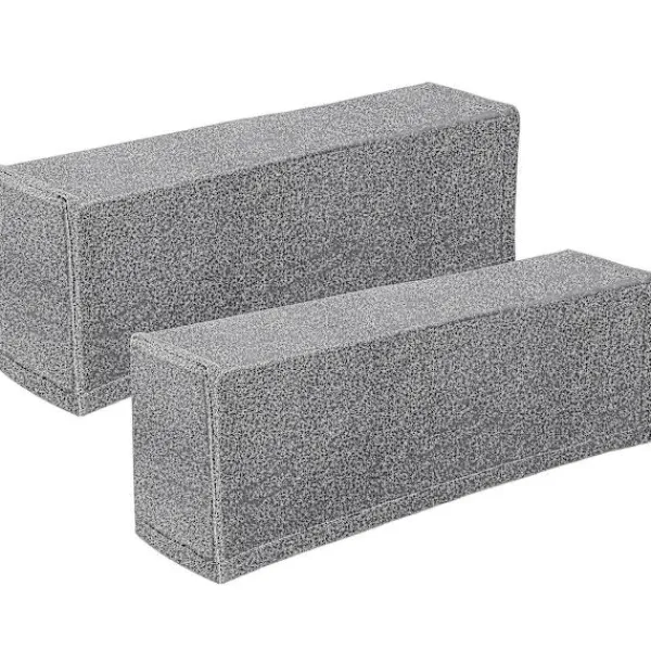 DMstore Soffor>2 st Universal Soffa Armstödsöverdrag Elastiskt Armstödsskydd Enfärgad Armstödsskyddstyg (grå)BY