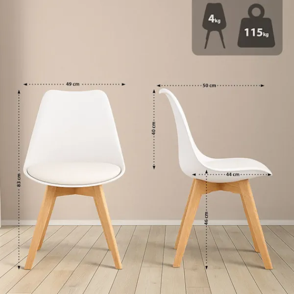 BellaFurn Matgrupper>5 -Stycke matsalsset - Middagset - Bekvämt ryggstöd, Ø 80 cm