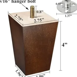 Soffor>4 tum trä möbelben soffben set med 4 fyrkantiga soffben