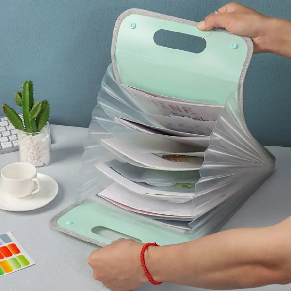 Kontorsmöbler>A4 Enfärgad dragspelsmapp Dokumentmapp Plast Bärbar lila
