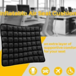 Stolar>Air Seat Cushion Uppblåsbar Stol Luft Sittdyna Bil Bärbar Ventilerande Komfortkudde Kontors Rullstol