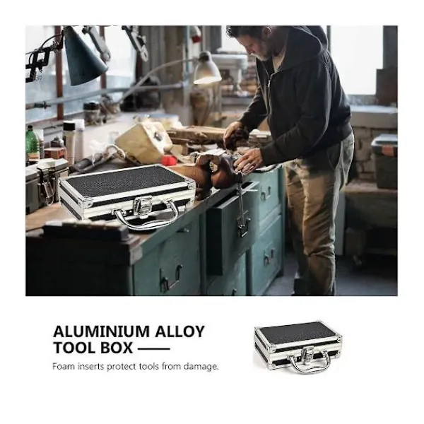 Kistor & Koffertar>Aluminiumlåda Tillbehör Förvaringslåda Praktisk Aluminiumväska Bärbar Handtag Liten Tillbehör