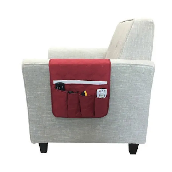 Stolar>Armstödsorganisatör TV Fjärrkontrollhållare - 5 Fickors Förvaring för Soffa Fåtölj Beige Beige