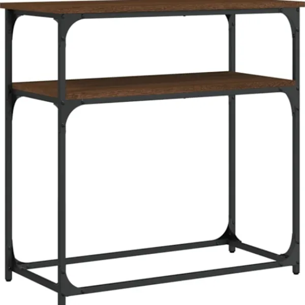 vidaXL Småbord>Avlastningsbord brun ek 75x35,5x75 cm konstruerat trä