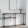 vidaXL Småbord>Avlastningsbord brun ek 145x22,5x75 cm konstruerat trä