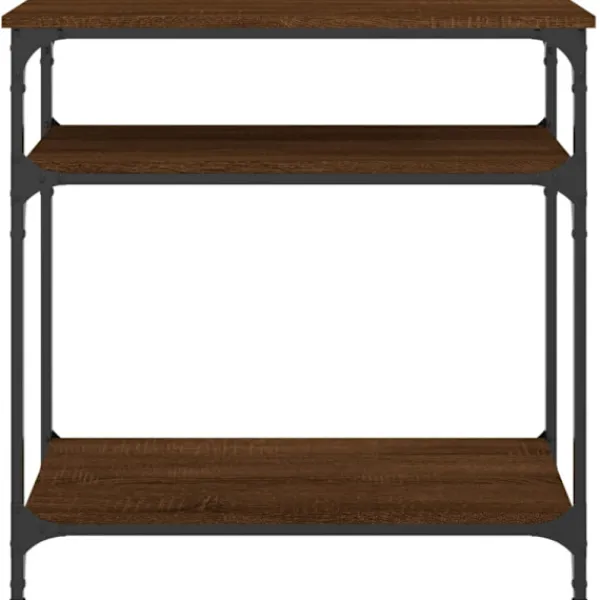 vidaXL Hyllor>Avlastningsbord brun ek 75x29x75 cm konstruerat trä