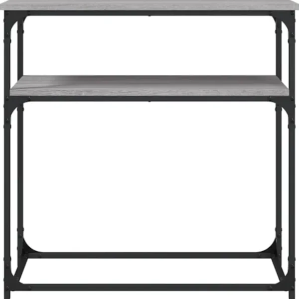 vidaXL Småbord>Avlastningsbord grå sonoma-ek 75x35,5x75 cm konstruerat trä