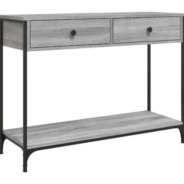 vidaXL Småbord>Avlastningsbord grå sonoma 100x34,5x75 cm konstruerat trä