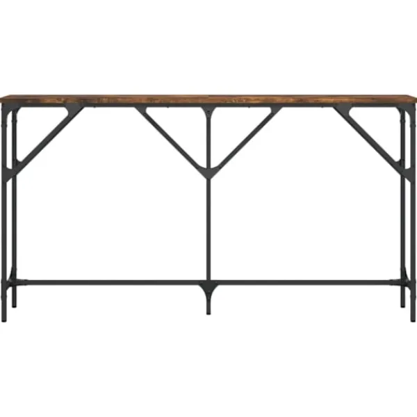 vidaXL Småbord>Avlastningsbord rökfärgad ek 140x23x75 cm konstruerat trä