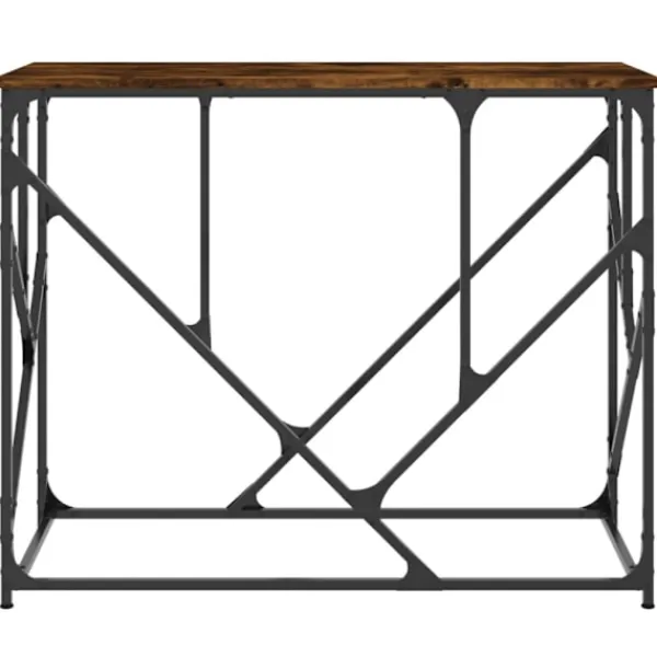 vidaXL Småbord>Avlastningsbord rökfärgad ek 100x40x80 cm konstruerat trä