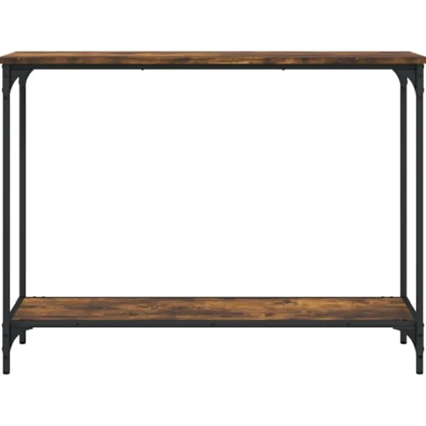 vidaXL Småbord>Avlastningsbord rökfärgad ek 101x30,5x75 cm konstruerat trä