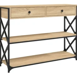 vidaXL Småbord>Avlastningsbord sonoma-ek 100x28x75 cm konstruerat trä