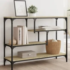 vidaXL Hyllor>Avlastningsbord sonoma-ek 100x30x75 cm konstruerat trä