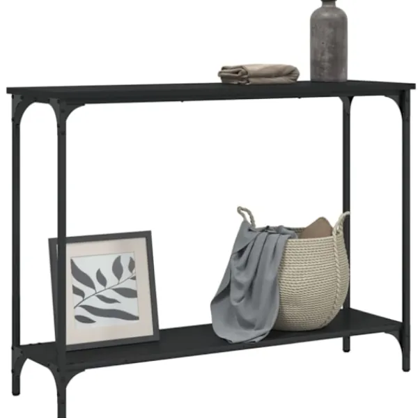 vidaXL Småbord>Avlastningsbord svart 101x30,5x75 cm konstruerat trä