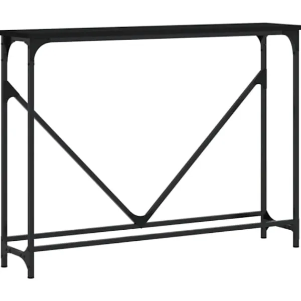 vidaXL Småbord>Avlastningsbord svart 102x22,5x75 cm konstruerat trä