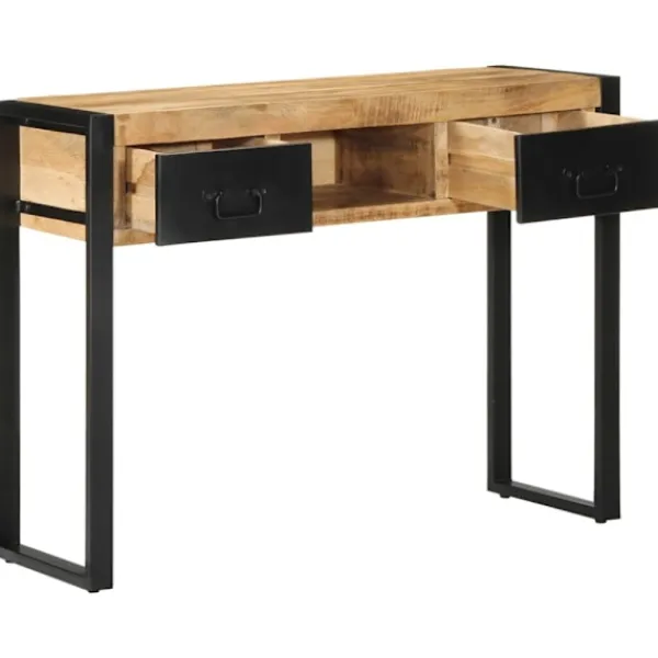 vidaXL Småbord>Avlastningsbord 100x35x75 cm massivt grovt trä mango