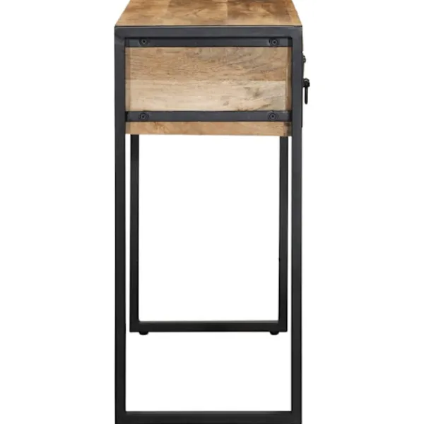 vidaXL Småbord>Avlastningsbord 100x35x75 cm massivt grovt trä mango