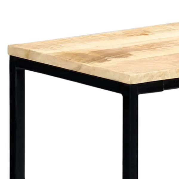 vidaXL Småbord>Avlastningsbord 140x35x76 cm massivt grovt mangoträ