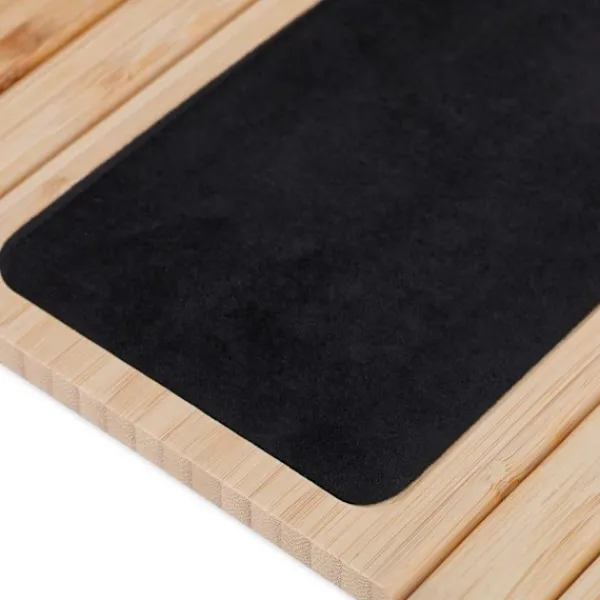 Northix Småbord>Bambu soffarmsbricka med halkfria kuddar